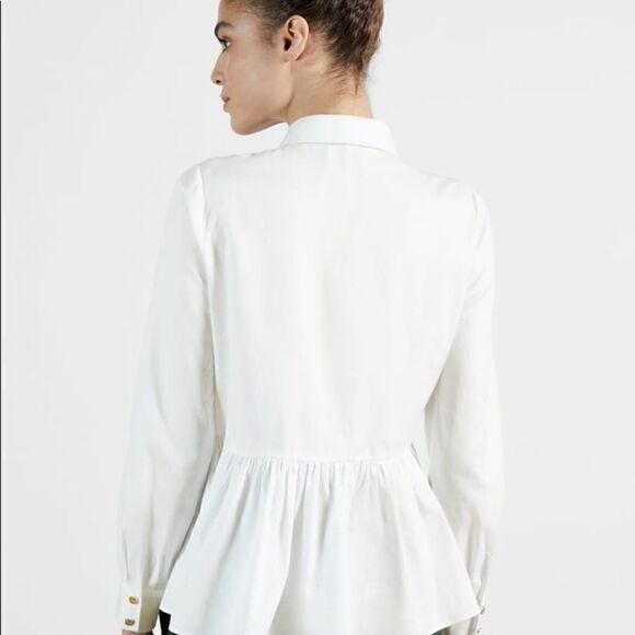 Ted Baker London | Women’s Cannan Gathered Over-sized Shirt White Size 2 - Picture 6 of 9
